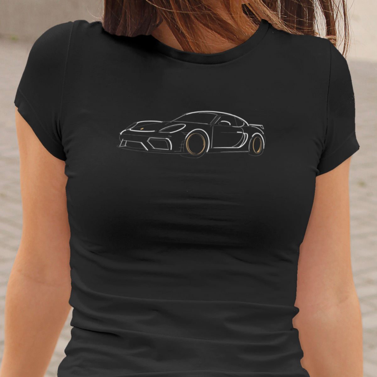 Porsche Cayman Front T shirt