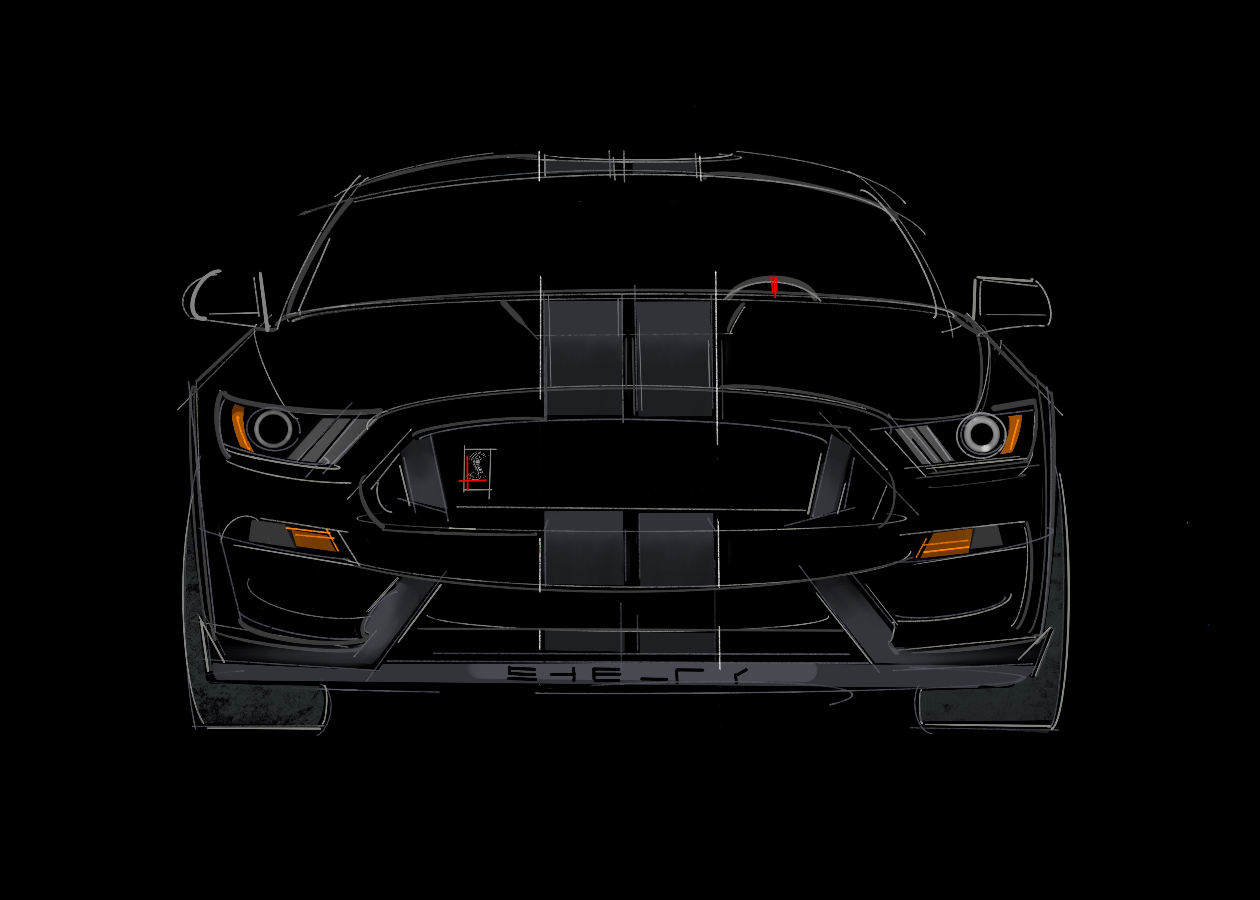 Ford Mustang Shelby GT350 front fascia