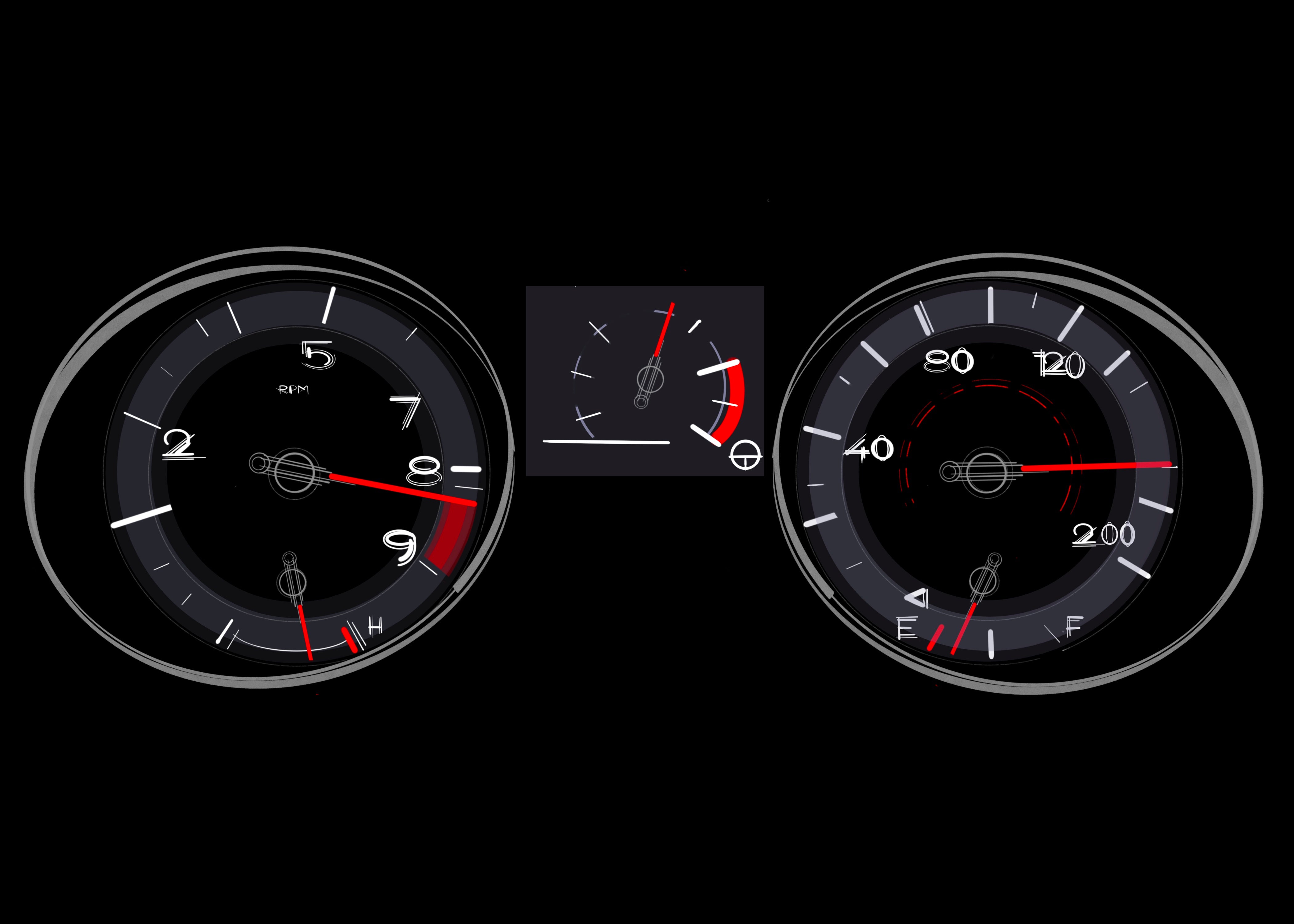 Ford Shelby GT350 instrument gauges